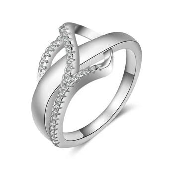 925 Sterling Silver Osobné Meno Krúžky S AAA CZ Kamene Sľub Prstene pre Ženy Pár Zásnubný Prsteň Pásma