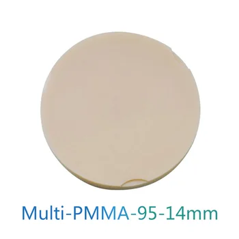 95*14 mm Zubné Laboratórium Viacvrstvových PMMA Bloky Zubné PMMA Disku Prázdne Zubné PMMA MultiLayer Disc Blok pre Falošné Zuby