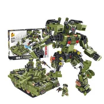 99 Hlavný Bojový Tank 2 Premennej Zmontované Robot Deti Vzdelávacie Stavebné Bloky Hračka Darček luo pan si 621021