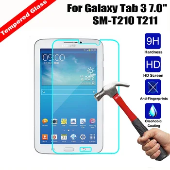 9H Screen Protector Samsung Galaxy Tab 3 7.0 SM-T210 SM-T211 P3200 7,0 palcový Tvrdeného Skla pre T210 Ochranný Film Stráže