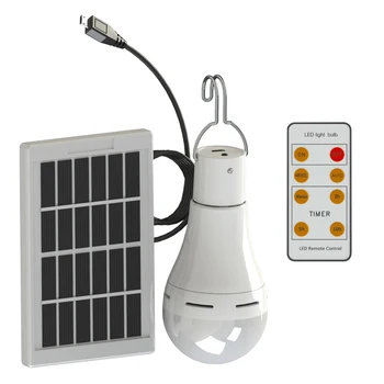 9W / 7W Prenosné LED Solárne Camping Žiarovky Diaľkovo Ovládané Nepremokavé Vonkajšie USB Stan Svietidlo Pre Kempovanie Turistika