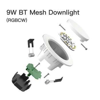 9W Bluetooth Smart Downlight NÁM Štandardné Oka Downlight RGB Sľub Stmievanie Skupiny Ovládanie APLIKÁCIE Ovládanie Práce S Alexa 2020 Nové