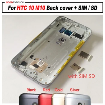 A+ kvalita Pre HTC 10 M10 zadný kryt a Kryt Batérie Späť na Bývanie Dvere + SIM+SD karta Opravy, Výmeny Dielcov Tlačidlo +