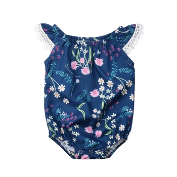AA Dievča Kombinézach Horúcich Letných Kvetinová Čipka Jumpsuit Baby Kombinézu Novorodenca Sunsuit Oblečenie Bežné Detská Kombinéza Novorodenca Kostým