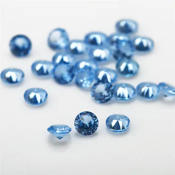 AAAAA 1 MM-3 MM Okrúhle modré nano spinelovou holé kamenné chrbtice kamienkami