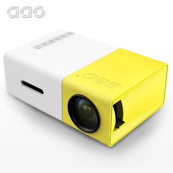 AAO YG300 Mini Projektor Audio YG-300 HDMI USB Mini Projektor Podpora 1080P Home Media Player Dieťa Hrať Darček Proyector/Z RU