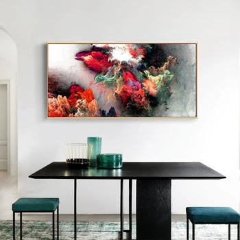 AAVV Plátne, Obrazy na Stenu Umelecké Plátno Tlačiť Krajinný Obraz Abstrakt Cloud Maľovanie Na Obývacia Izba Domova Bez Rámu
