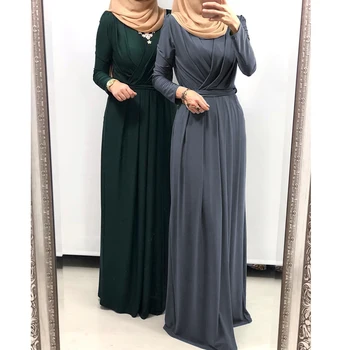 Abayas Pre Ženy Islamské Oblečenie Kaftan Abaya Dubaj Moslimské Oblečenie Turecko Jilbab Kaftane Marocain 2021 Nové Módne Maxi Šaty