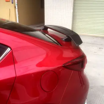 ABS a Povrch uhlíkových vlákien materiálu nevyfarbené penetrácia farby zadné ostrohové box wing spojler pre Mazda 3 Axela sedan 4 dvere+