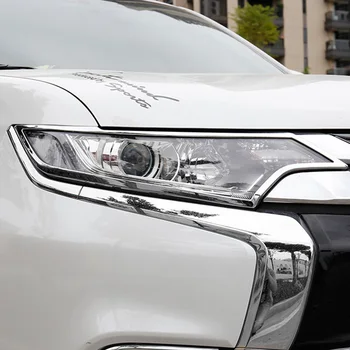 ABS Chrome Predné Zadný Kufor predné svetlo zadné Svetlo Lampy Kryt Výbava Styling Obloha Rámu Tvarovanie pre Mitsubishi Outlander 2019