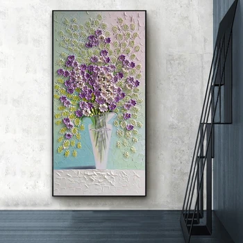 Abstrakt Kvet Plátno na Maľovanie Stereoskopické Kvety Plagáty a Vytlačí Quadro Wall Art Obrázok pre Obývacia Izba Dekor Cuadros