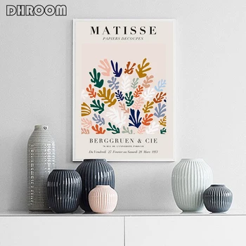 Abstrakt Minimalistický Geometrie Plagát Matisse Umelecké Plátno Maľovaní Plagátov a Tlačí na Steny Umenia pre Obývacia Izba Domova