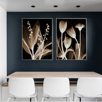 Abstraktné Kvety Wall Art Plátne Obrazy 3 Kusy Modulárny Obrázky Na Stenu, Plagáty A Vytlačí Kvety Plátno, Vytlačí Cuadro