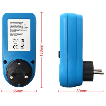 AC Napájania 230V 50Hz EÚ a USA FR Zástrčku Analyzátor Digitálny Wattmeter Watt Energie Monitor Čas Volt Amp Herz Watt Kwh cena