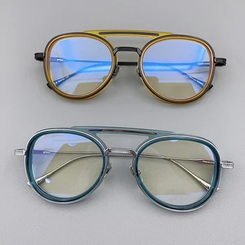 Acetát Okuliare, Rám Muži Ženy 2020 Vintage Pilot Okuliare Optické Predpis Okuliare Rámy Jasný Objektív Okuliare Oculos