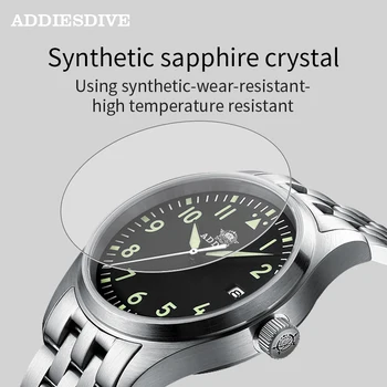 Addies Ponoriť Pilotné Hodinky Automatické Mechanické Diver Sledovať C3 Svetelný pánske hodinky potápačov Sapphire Crystal 200m dive watch NH35
