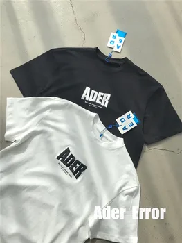 ADER CHYBY T-shirt Muži Ženy Predné Ader, Vyšívané Logo T-shirts Späť Modré Z-steh na Šitie Maskovanie Adererror Tee Topy