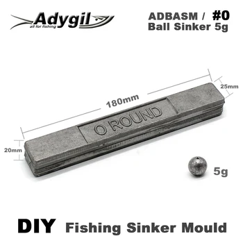 Adygil DIY Rybárske Loptu Záťaže Plesne ADBASM/#0 Loptu Záťaže 5g 10 Dutín