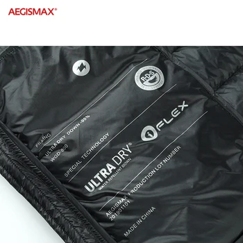 AEGISMAX Mužov Ultra-nízka Hmotnosť 95% Biela Hus Nadol 800FP Dole Outdoor Camping Udržať v Teple Nadol Bunda