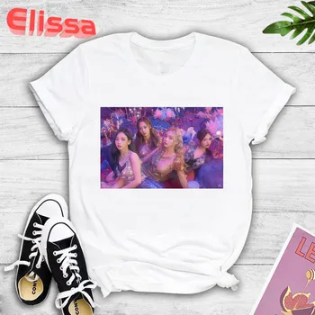 Aespa Kpop Dievča Tím tričko Ženy 2020 Nový Príchod v Pohode Logo Ženy/muži T košele, Šaty, Topy kórejský Štýl Harajuku Tees