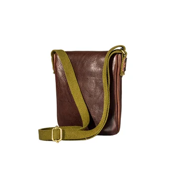 AETOO Ručne vyrábané kožené telefón v taške, vintage kožená brašna, kožené pánske taška cez rameno