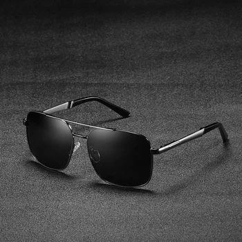 AEVOGUE Nové slnečné Okuliare Muži Dva Lúče Námestie Retro Polarizované Kovový Rám Módne Unisex Slnečné okuliare UV400 AE0774