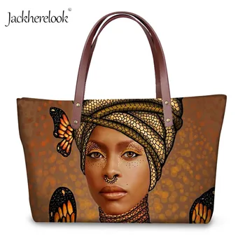 Africká Kráľovná Čierny Dievča Ženy Kabelky Umenie, Exotické Etnických Arfo Tlač Veľkých Tote Taška pre Ženy Móde Kabelku s Kabelka Nastaviť 2021