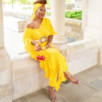 Africké Maxi Šaty Pre Ženy 2020 Nové Jeseň v Lete Elegent Štýl Africkej Ženy tvaru Plus Veľkosť Dlhé Šaty A Šatky