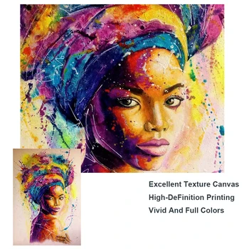 Africké Čierne Žena Graffiti Art Plagáty A Vytlačí Abstraktné Africké Dievča Plátne, Obrazy Na Stenu Art Obrazy Na Stenu Dekor