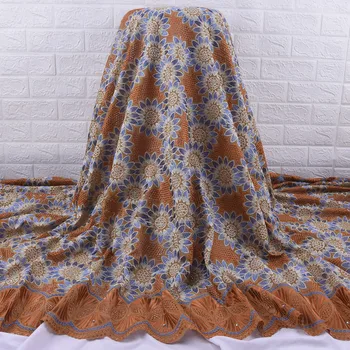 Africké Čipky Textílie 2019 Kvalitné Francúzske Voile Čipky Tkaniny, Výšivky Floret Nigérijský Textílie Pre Svadobné Šaty Strany A1728
