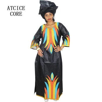 Africké šaty pre ženy bazin riche výšivky dizajn dlhé šaty # LA089