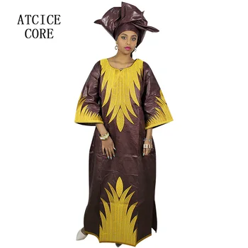 Africké šaty pre ženy bazin riche výšivky dizajn dlhé šaty # LA089