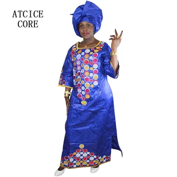 Africké šaty pre ženy módneho dizajnu nových afrických bazin výšivky dizajn šaty LA105#