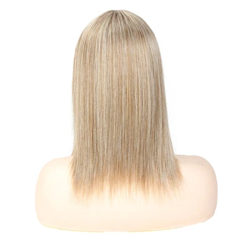 Aigemei Hodvábne Rovné Syntetické Vlasy Neviditeľné Blok Nahradenie Uzavretie 613 Hairpiece pre Top Menej Vlasov Ženy