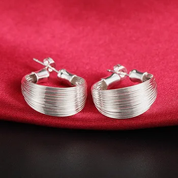 Aimarry 925 Sterling Silver Kúzlo Klasickej Multi-Thread Náušnice Pre Ženy Strany Vianočné Darčeky, Svadby, Módne Šperky