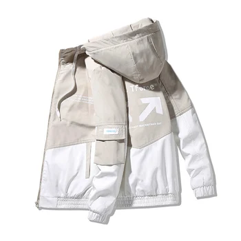 AIRGRACIAS 2020 Jeseň Oblečenie Mužov Bunda Veľkosti 4XL Outwear Kabát s Kapucňou Slim Parkas 8 Farba pánske Módne Oblečenie Bundy