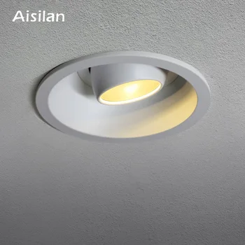 AisilanAdjustable zapustené LED downlight Proti oslneniu bodové svetlo zabudované v obývacej miestnosti, spálne, kuchyne AC85-260V 7W 12W