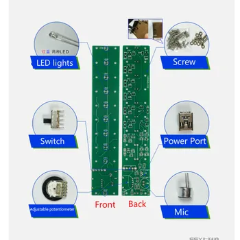 AIYIMA Úroveň 10 VU Meter Profesionálne Elektronické Crystal Stĺpec Svetlo LED DIY Zvuk, Ovládanie Hudobného Spektra VU Veža Domáce Kino