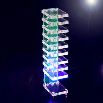 AIYIMA Úroveň 10 VU Meter Profesionálne Elektronické Crystal Stĺpec Svetlo LED DIY Zvuk, Ovládanie Hudobného Spektra VU Veža Domáce Kino