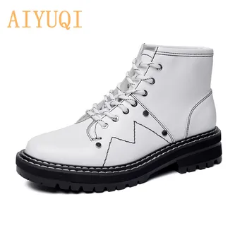 AIYUQI Ženy Topánky Plus Veľkosť 2020 Nové Originálne Kožené Žien Martin, Topánky, Módne Zimné Dámske Krátke Topánky