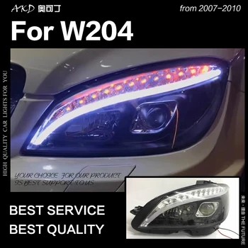 AKD Auto Styling Head Lampa pre Benz W204 Svetlomety 2007-2010 C300 C260 C200 LED Reflektor LED DRL Hid Bi Xenon Auto Príslušenstvo