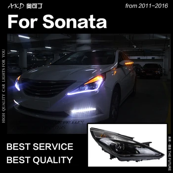 AKD Auto Styling Vedúci svetlo na Hyundai Sonata Svetlomety Rokov 2011-2016 Sonáta LED Reflektor DRL Hid Bi Xenon Auto Príslušenstvo