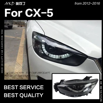AKD Auto Styling Vedúci svetlo na Mazda CX-5 Svetlomety 2012-2016 CX5 LED Reflektor Angel Eye LED DRL Hid Bi Xenon Auto Príslušenstvo