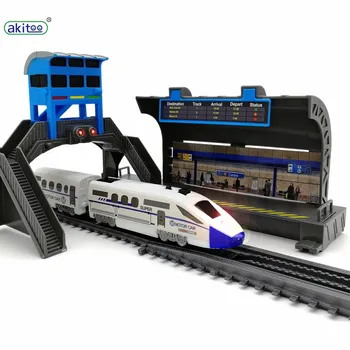 Akitoo 2181 Deluxe Edition Simulácia vysokorýchlostnej železničnej motorového vozidla, koľajového vozidla na elektrický vlak harmóniu bullet train darček #1020-2