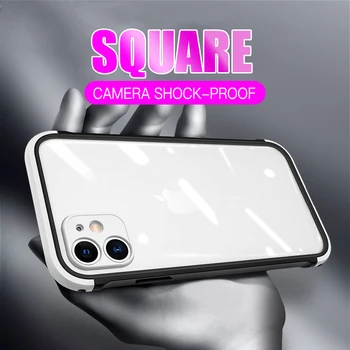 Akryl Hybrid Transparentné puzdro Pre iPhone 11 Pro Max XS Max XR X 8 7 Plus 11 Pro Fotoaparátu, Full Chrániť Telefón Anti-jeseň Prípade