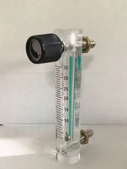 Akryl Plynu, Vzduchu, Prietok Kyslíka Meter Prietokomer Countor Indikátor O2 S Ventil z mosadze Konektor 0.1 Mpa 3-35 L/Min výška 116mm