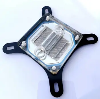 Akryl top s rgb svetlo vodné chladenie CPU blok 0,4 MM microcutting medi nickeled pre AMD Ryzen, intel