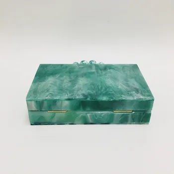 Akrylový Box Večer Spojka Taška Ženy Luxusný Kamenný Vzor Korálkové Pevného Kabelka Tote Dámy Dizajnér Kds Kabelku Večera Nové