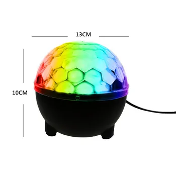 Aktivované zvukom Rotujúce Disco Ball Strana Svetlo Strobe Light 6W 6 Farebný LED Fáze Svetlá Na Vianoce Domov KTV Vianoce Svadba