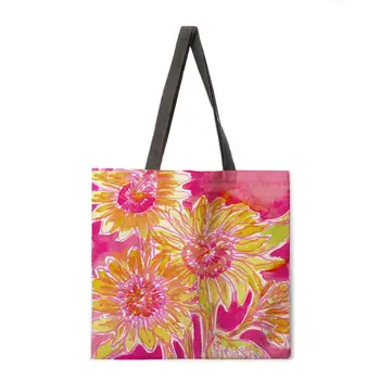 Akvarel olejomaľba dámske kabelky dámske kabelky dámske tašky cez rameno, vonkajšie pláži kabelky módnych nákupné tašky